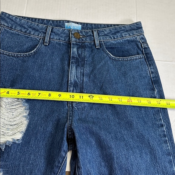 Show Me Your MuMu Brooklyn High Waist Sapphire Wash Womens Size 30 Distressed - Picture 9 of 13